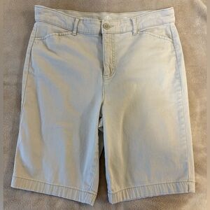 St. John’s Bay Bermuda Beige Woman’s Flat Front Shorts